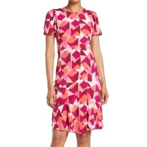 Donna Morgan abstract check print midi dress